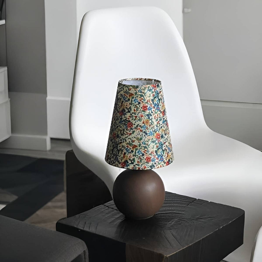 Floral Table Lamp with Ceramic Base-Lighting > Table Lamps-casanuva-casanuva