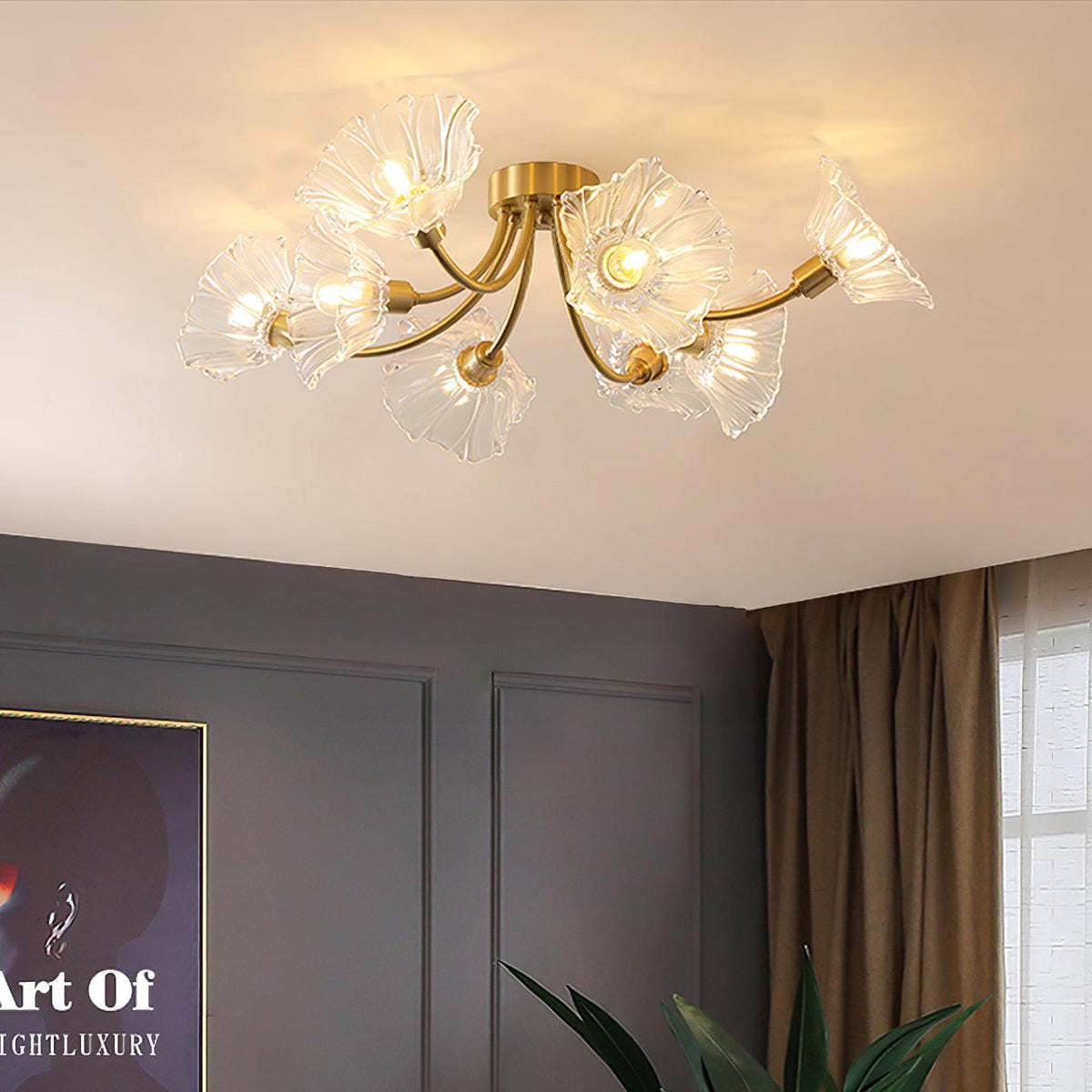 Flower Glass Ceiling Lamp-Lighting > Ceiling Lights-casanuva-casanuva