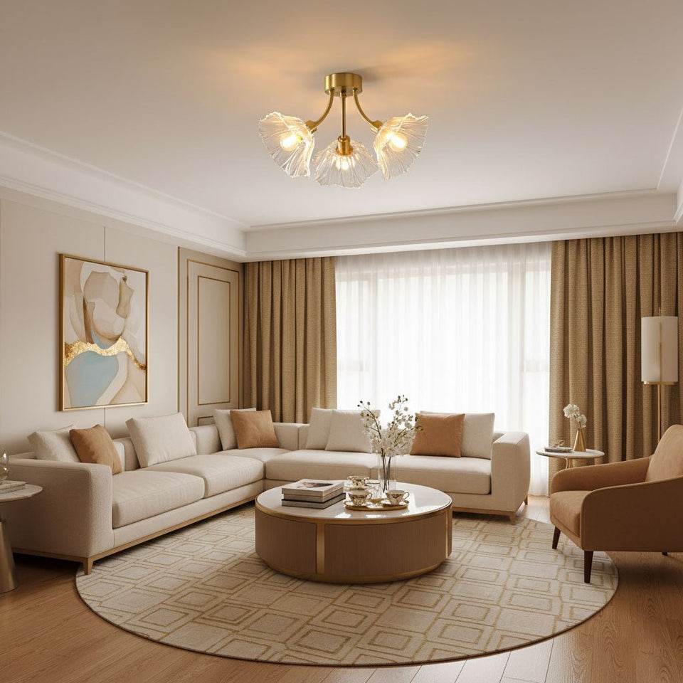Flower Glass Ceiling Lamp-Lighting > Ceiling Lights-casanuva-casanuva