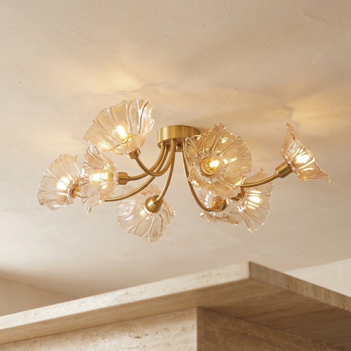 Flower Glass Ceiling Lamp-Lighting > Ceiling Lights-casanuva-casanuva