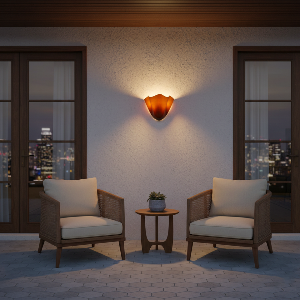 Flower Glass Wall Light-Lighting > Wall Lights-casanuva-casanuva