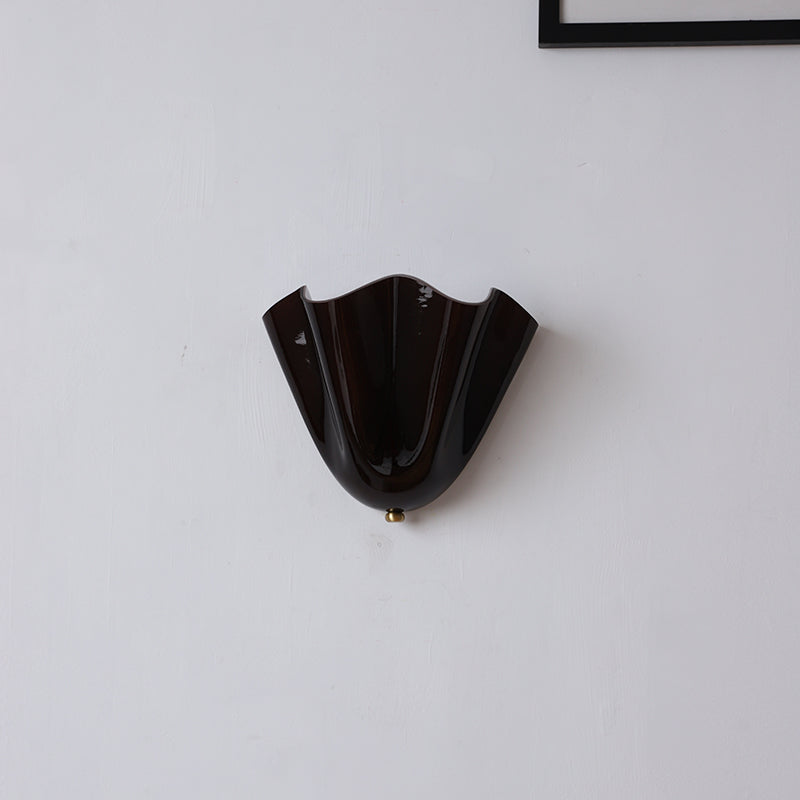 Flower Glass Wall Light-Lighting > Wall Lights-casanuva-28cmx13cmx25.5cm-Brown-casanuva
