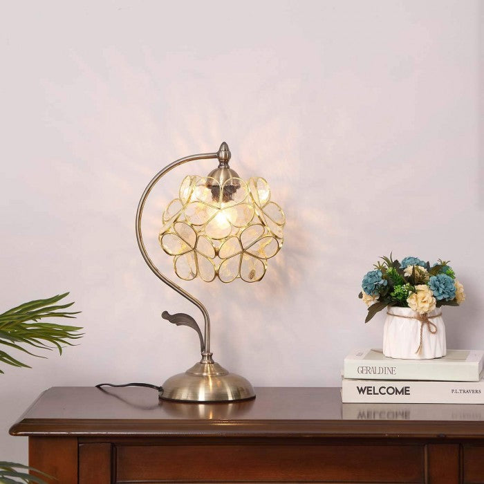 Flower Petal Glass Table Lamp Vintage Romantic Design-Lighting > Table Lamps-casanuva-casanuva