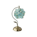 Flower Petal Glass Table Lamp Vintage Romantic Design-Lighting > Table Lamps-casanuva-Light Green-EU Plug-casanuva