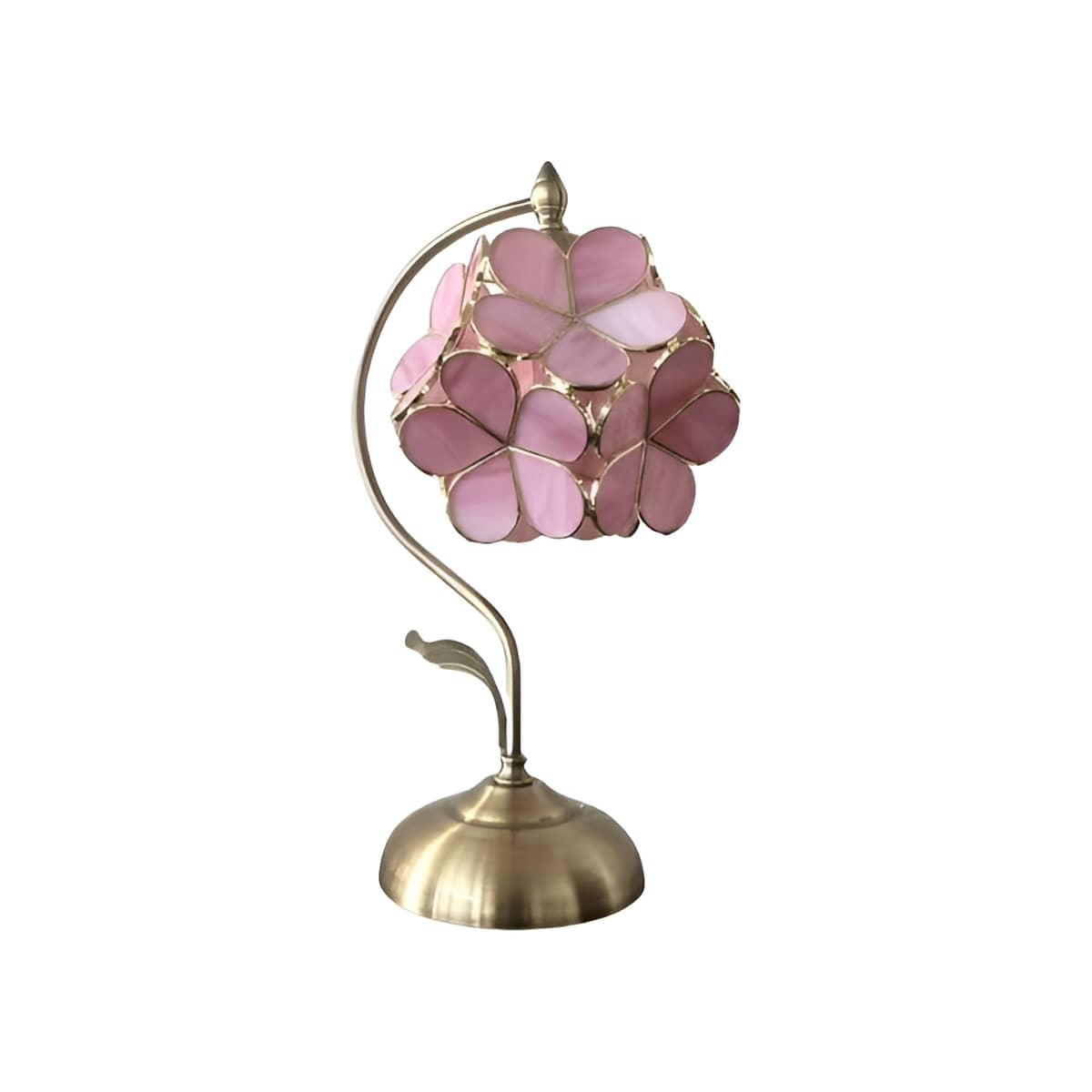 Flower Petal Glass Table Lamp Vintage Romantic Design-Lighting > Table Lamps-casanuva-Pink-EU Plug-casanuva