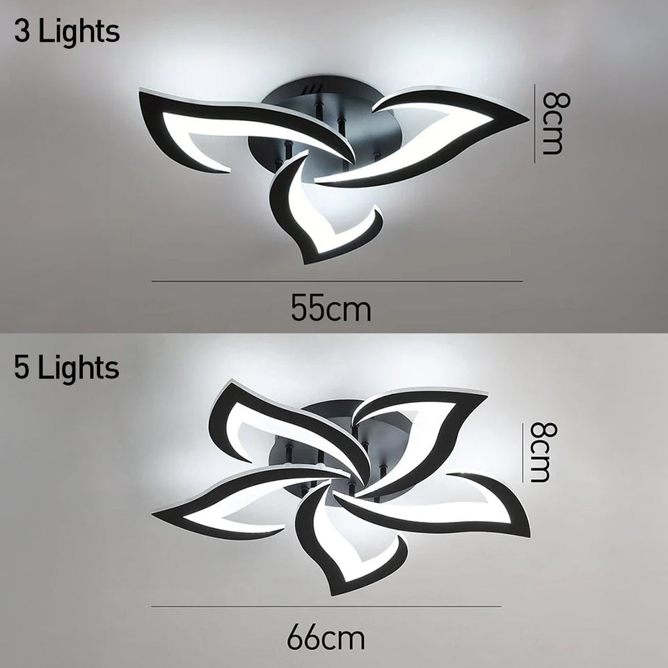 Flower Shape Iron LED Ceiling Light for Living Room-Lighting > Ceiling Lights-casanuva-casanuva