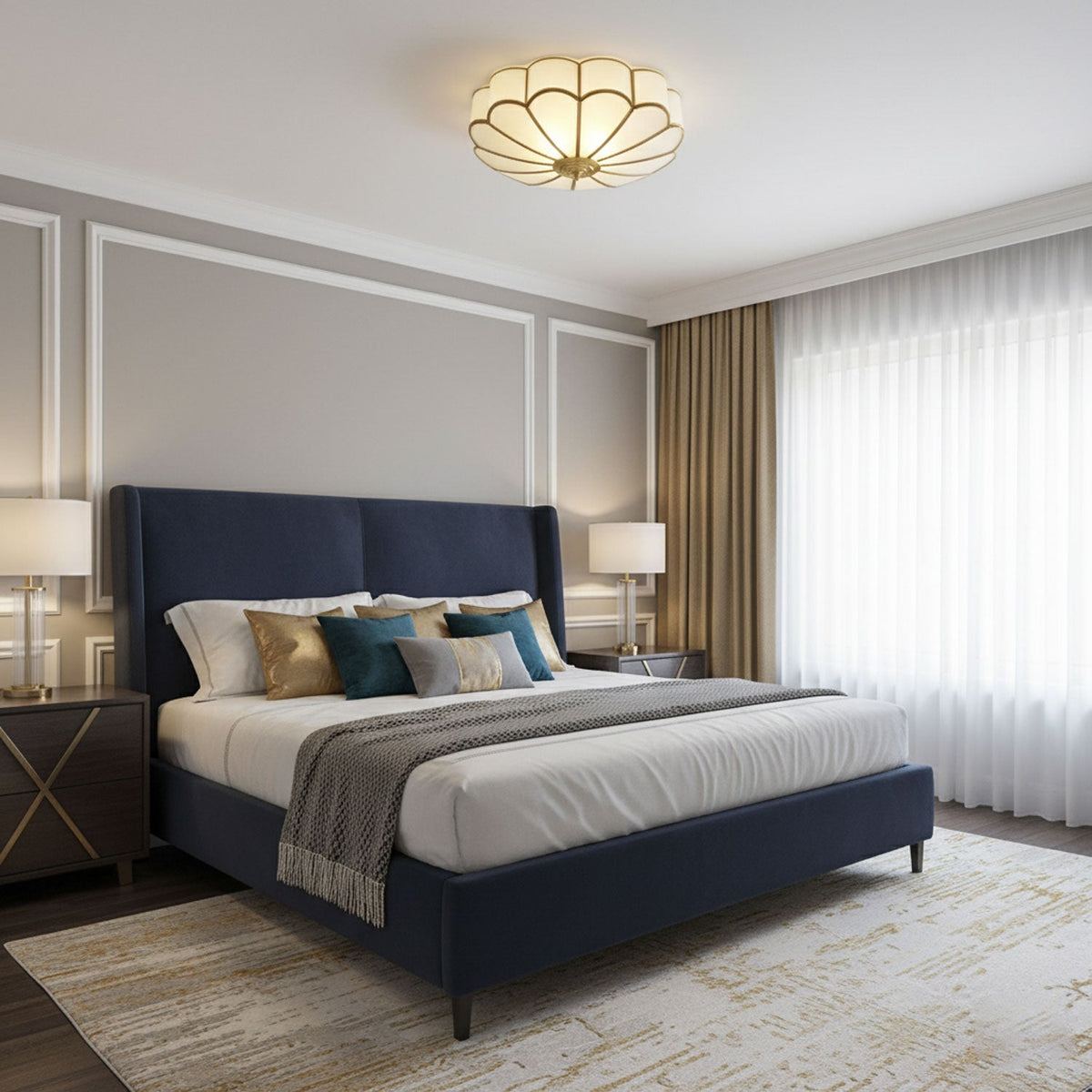 Flower Shaped Glass Recessed Ceiling Light Fixture-Lighting > Ceiling Lights-casanuva-casanuva