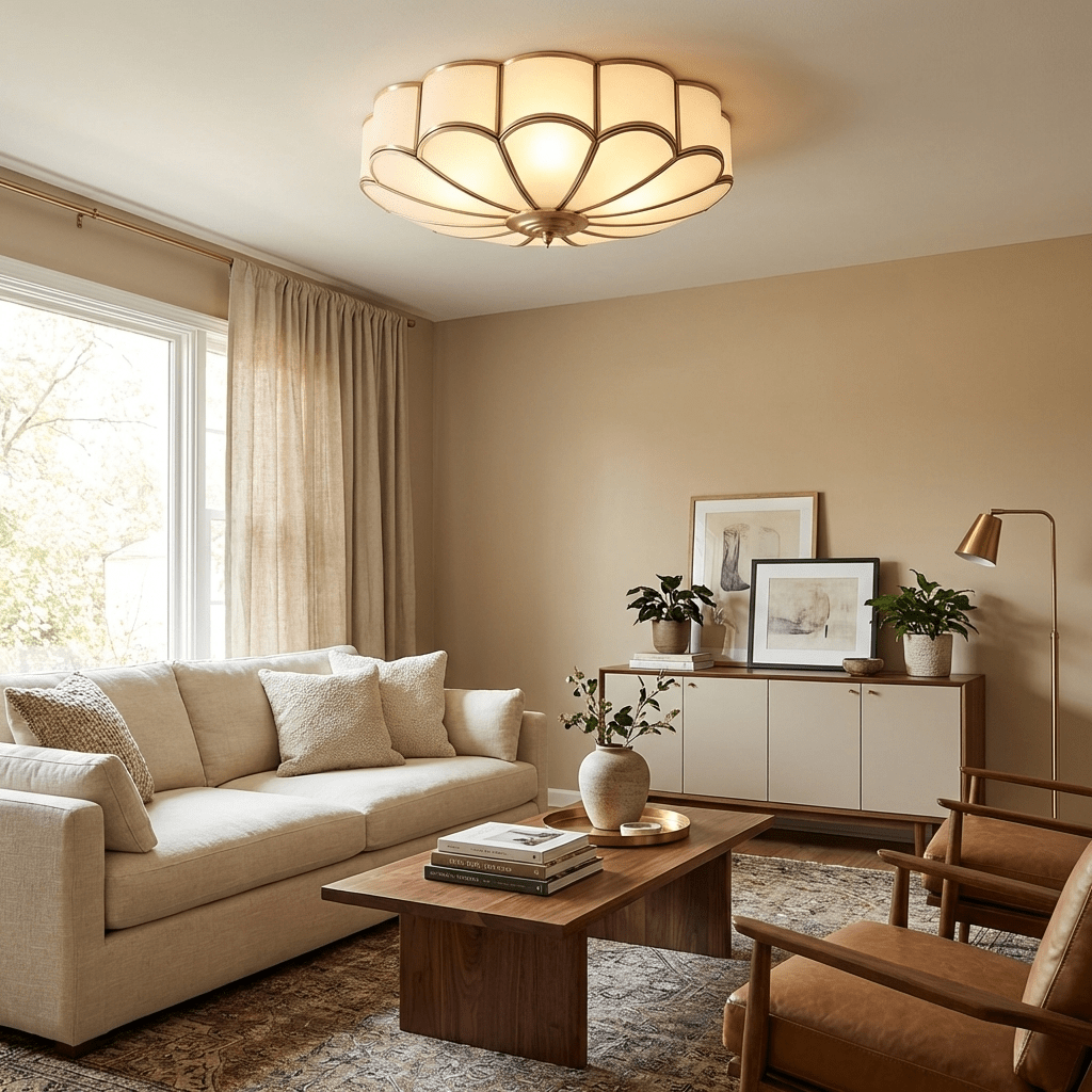 Flower Shaped Glass Recessed Ceiling Light Fixture-Lighting > Ceiling Lights-casanuva-casanuva