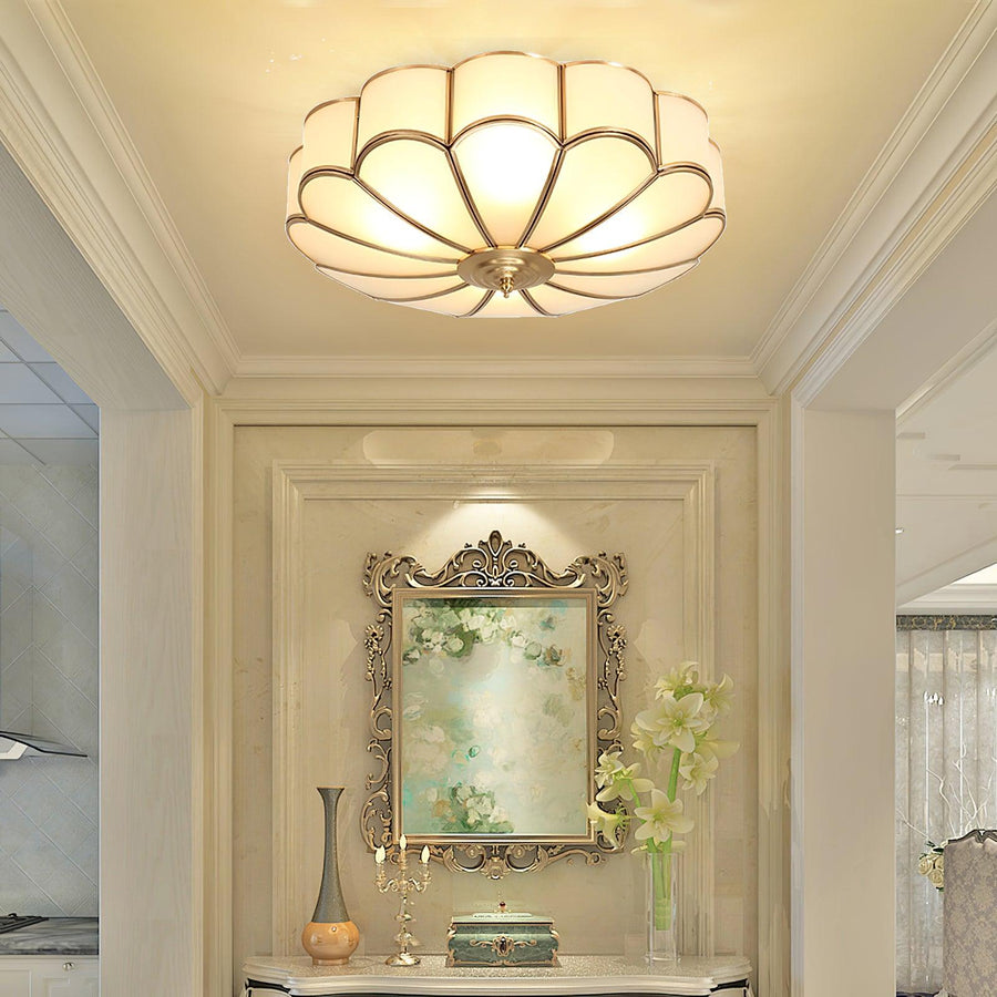 Flower Shaped Glass Recessed Ceiling Light Fixture-Lighting > Ceiling Lights-casanuva-casanuva