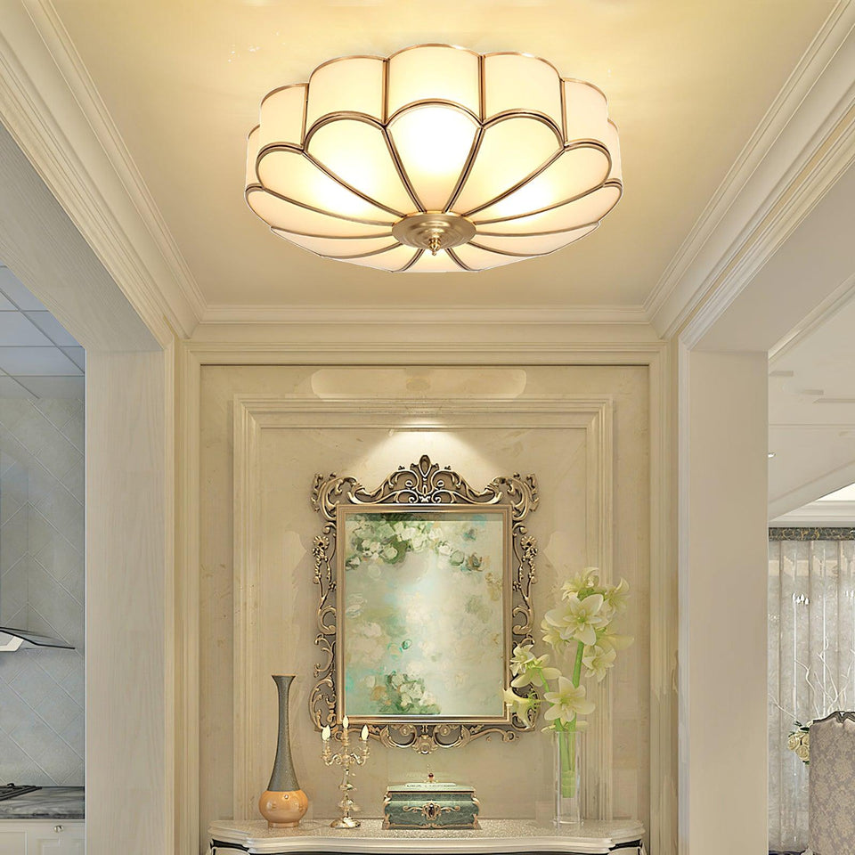 Flower Shaped Glass Recessed Ceiling Light Fixture-Lighting > Ceiling Lights-casanuva-casanuva