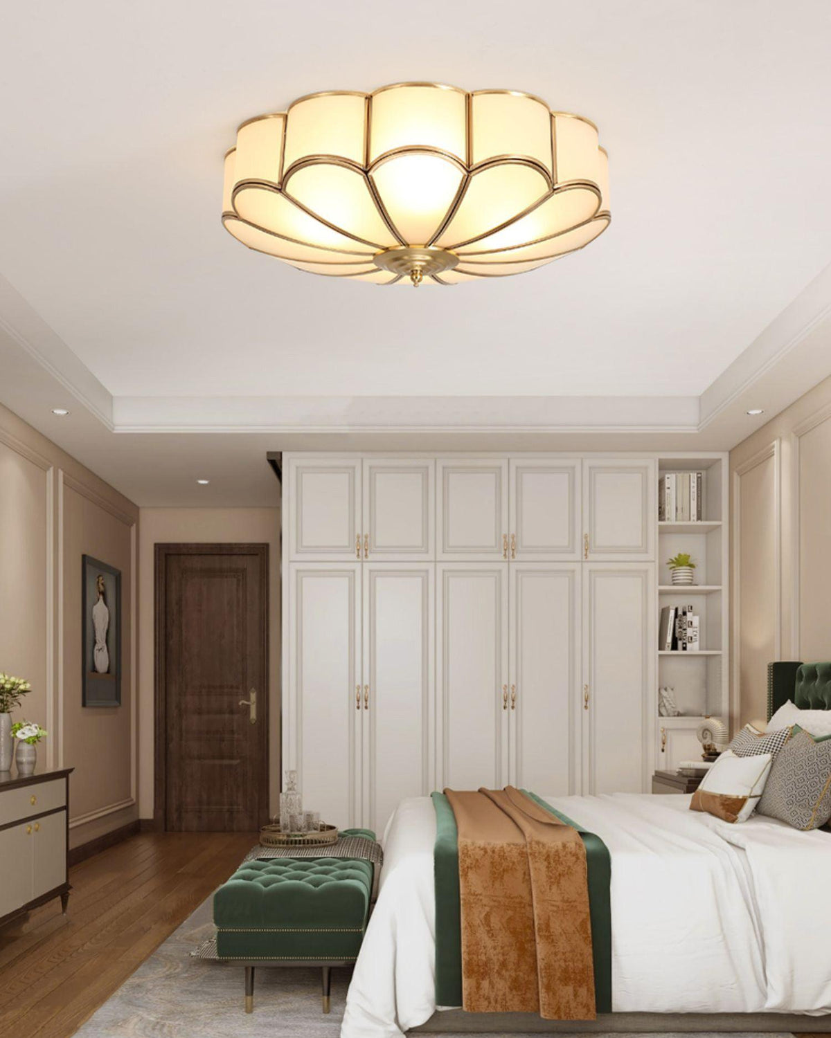 Flower Shaped Glass Recessed Ceiling Light Fixture-Lighting > Ceiling Lights-casanuva-casanuva