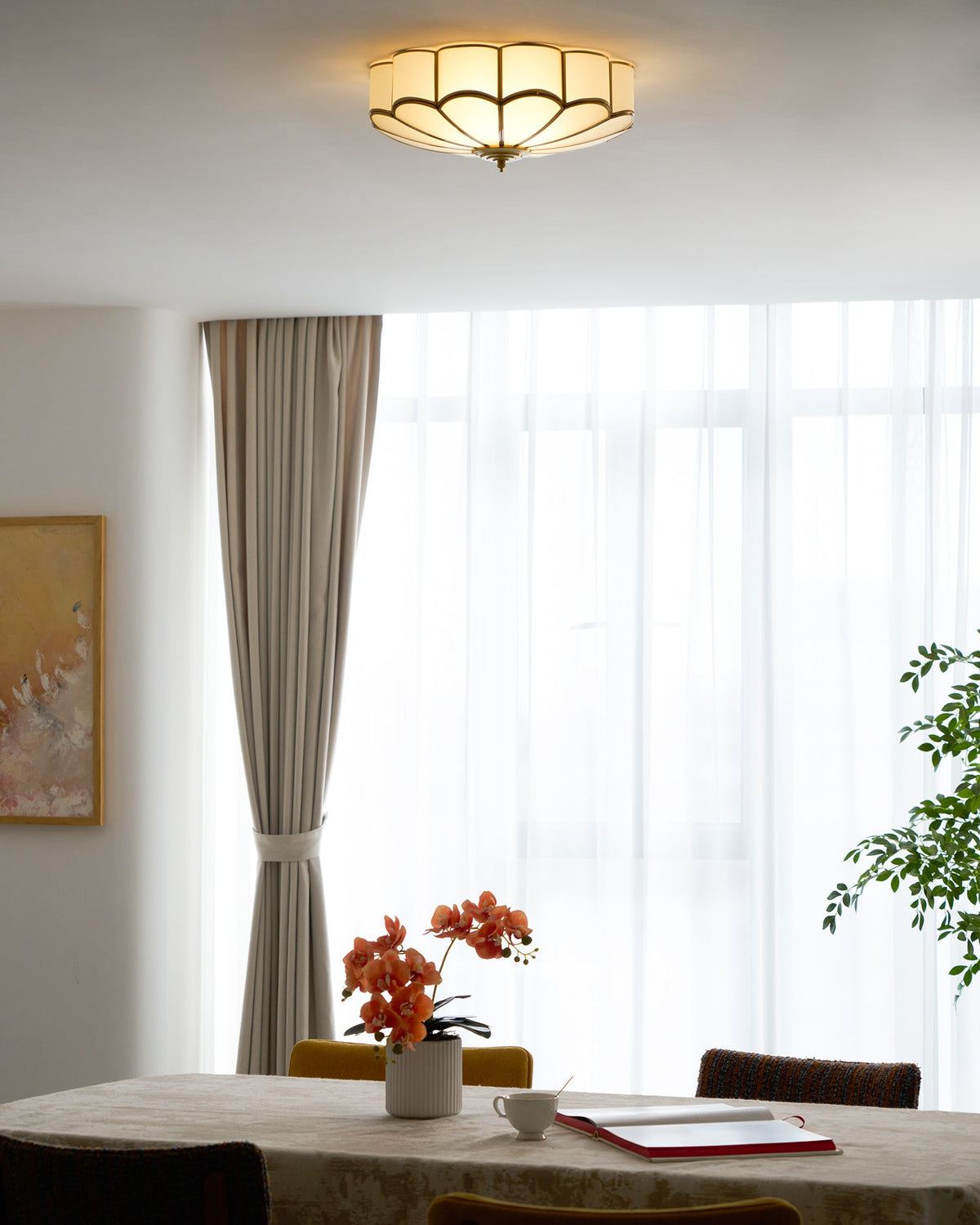 Flower Shaped Glass Recessed Ceiling Light Fixture-Lighting > Ceiling Lights-casanuva-casanuva