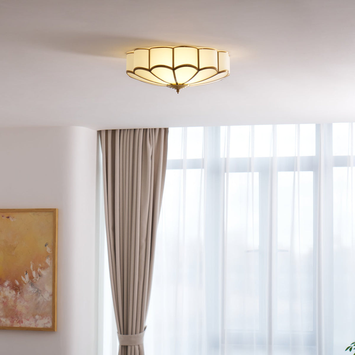 Flower Shaped Glass Recessed Ceiling Light Fixture-Lighting > Ceiling Lights-casanuva-casanuva