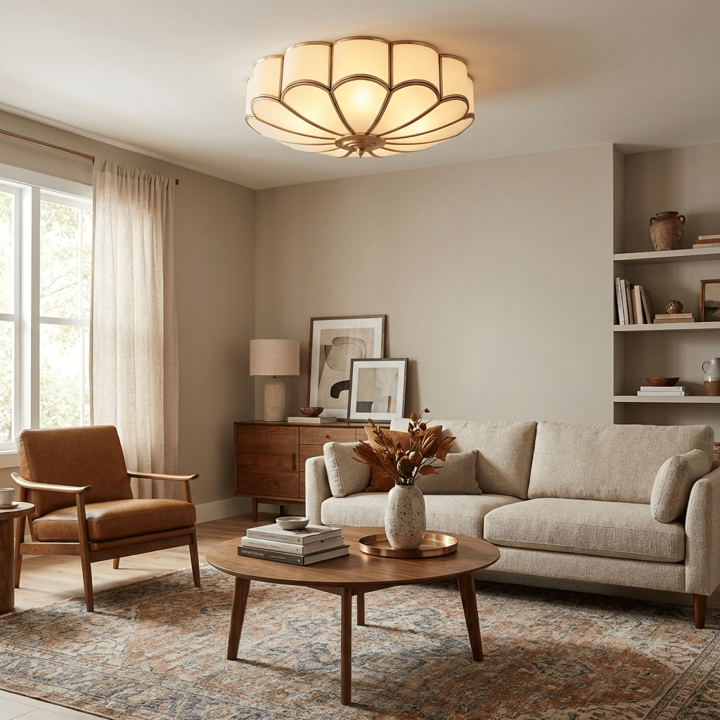 Flower Shaped Glass Recessed Ceiling Light Fixture-Lighting > Ceiling Lights-casanuva-casanuva