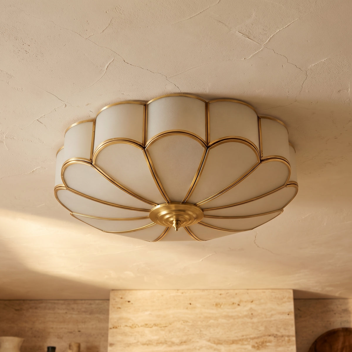 Flower Shaped Glass Recessed Ceiling Light Fixture-Lighting > Ceiling Lights-casanuva-casanuva