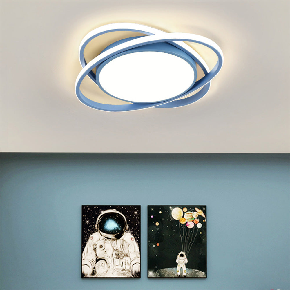 Flush Mount Ceiling Lamp for Bedroom with Stylish Design-Lighting > Ceiling Lights-casanuva-Blue-D50*H5cm-3 Color Change-casanuva