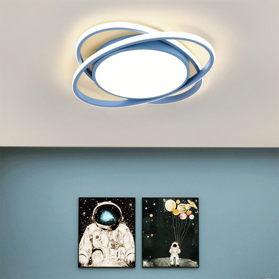 Flush Mount Ceiling Lamp for Bedroom with Stylish Design-Lighting > Ceiling Lights-casanuva-Blue-D50*H5cm-3 Color Change-casanuva