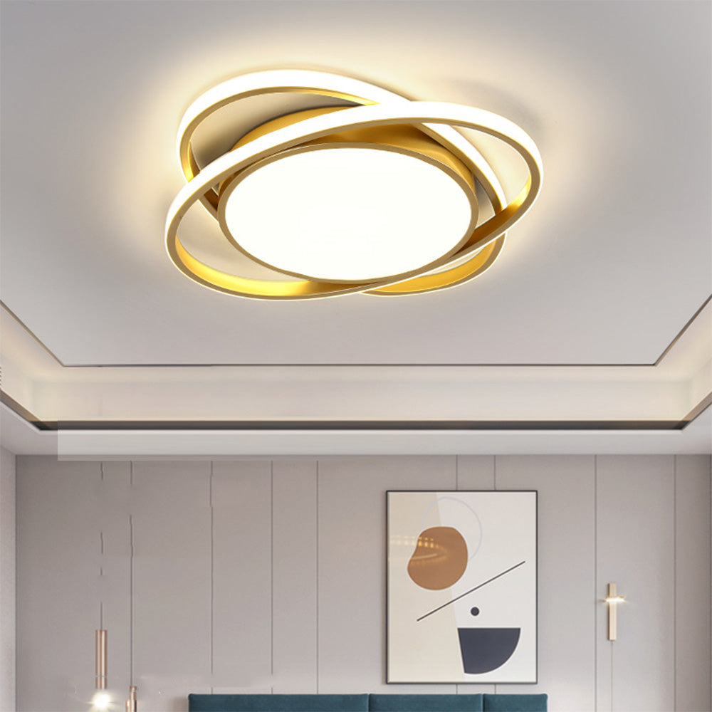 Flush Mount Ceiling Lamp for Bedroom with Stylish Design-Lighting > Ceiling Lights-casanuva-Gold-D50*H5cm-3 Color Change-casanuva