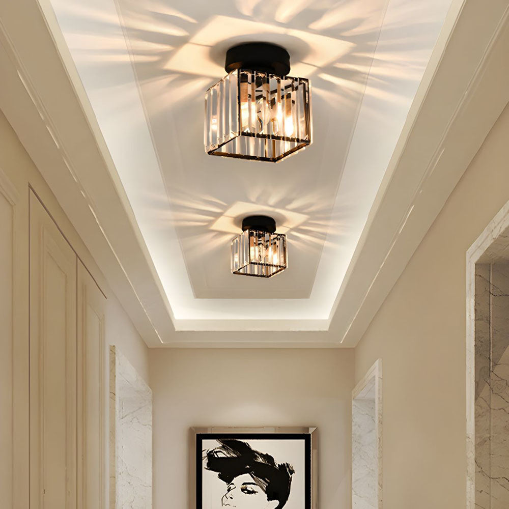 Flush Mount Ceiling Light 1-Light Modern Design-Lighting > Ceiling Lights-casanuva-Black-Square(D13*17CM)-1 Piece-casanuva
