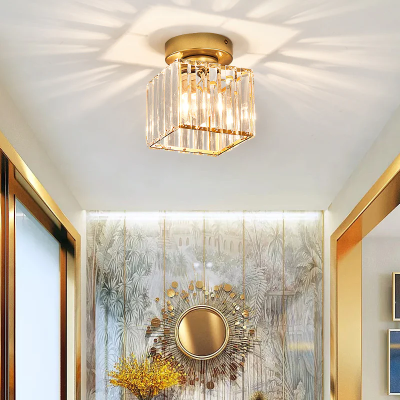 Flush Mount Ceiling Light 1-Light Modern Design-Lighting > Ceiling Lights-casanuva-Gold-Square(D26*30CM)-1 Piece-casanuva