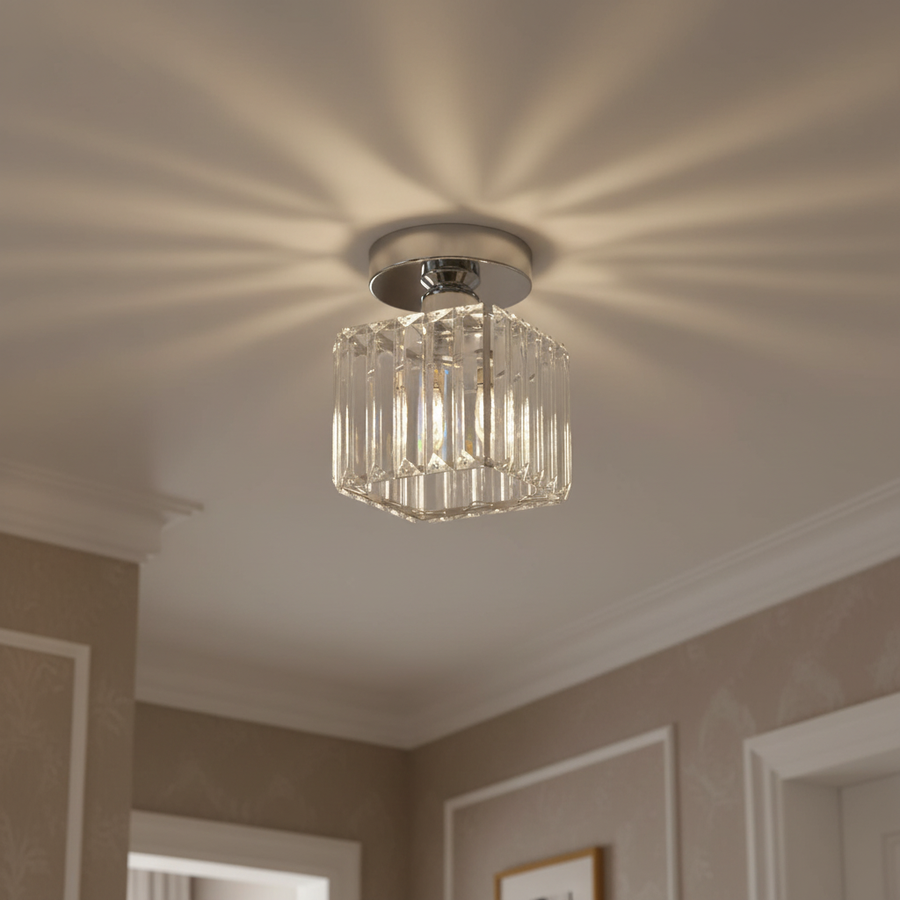 Flush Mount Ceiling Light 1-Light Modern Design-Lighting > Ceiling Lights-casanuva-Silver-Square(D13*17cm)-2 Pieces- Save £5-casanuva