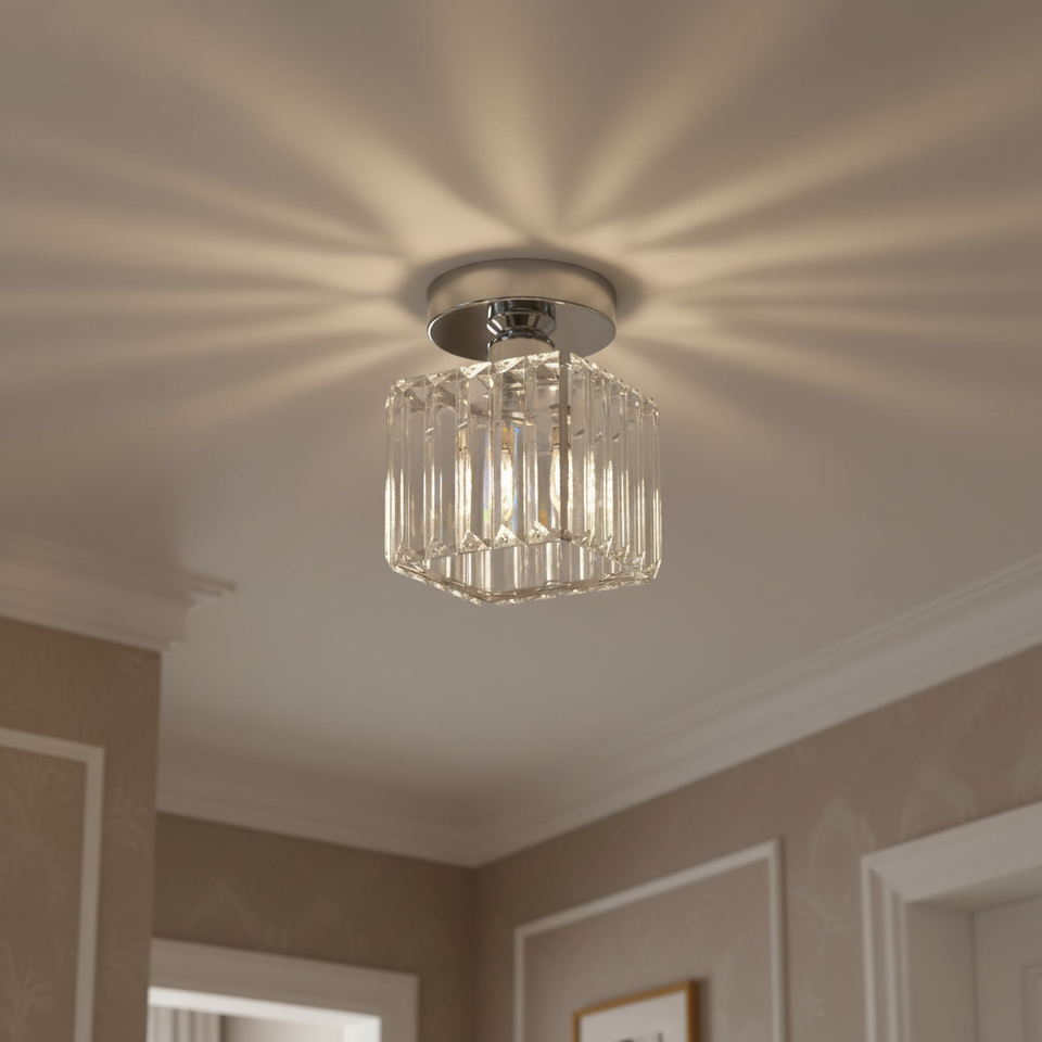 Flush Mount Ceiling Light 1-Light Modern Design-Lighting > Ceiling Lights-casanuva-Silver-Square(D13*17cm)-2 Pieces- Save £5-casanuva
