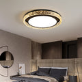 Flush Mount Iron Ceiling Lamp Minimalist Design-Lighting > Ceiling Lights-casanuva-Black-D50CM*H6CM-White Light-casanuva