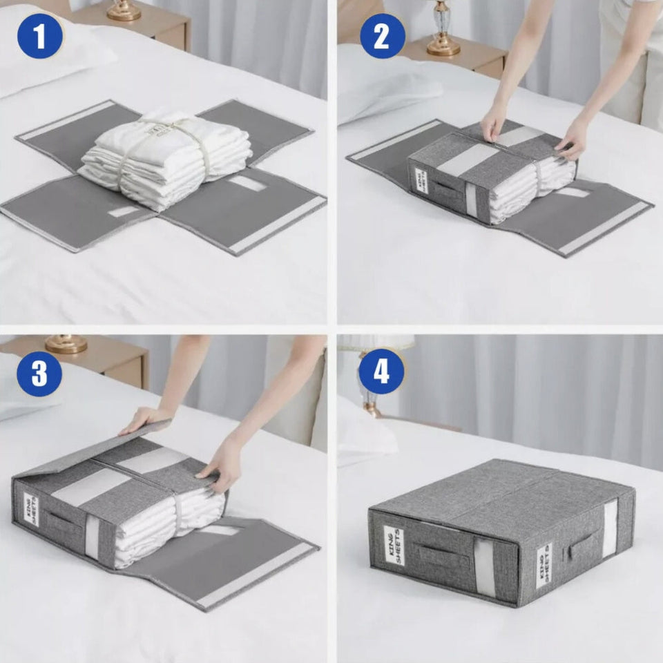 Foldable Bedding Organizer for Neat and Tidy Storage-Home Decor > Decorative Accessories-casanuva-casanuva