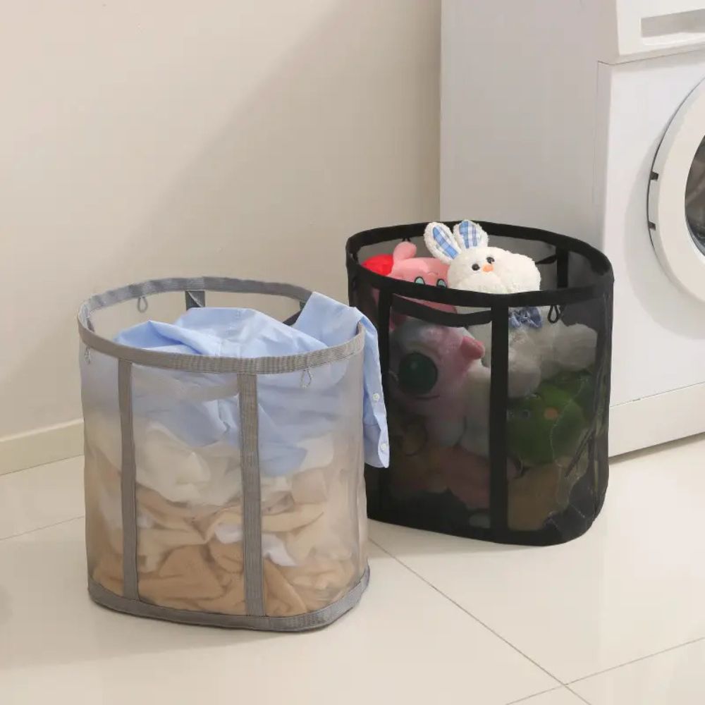 Foldable Laundry Basket Stylish Breathable Design for Tidy Spaces-Home Decor > Decorative Accessories-casanuva-casanuva