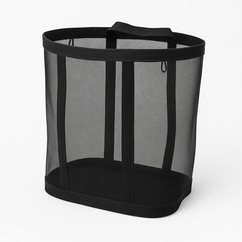 Foldable Laundry Basket Stylish Breathable Design for Tidy Spaces-Home Decor > Decorative Accessories-casanuva-Black-casanuva