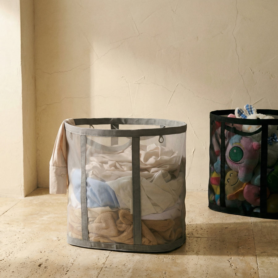 Foldable Laundry Basket Stylish Breathable Design for Tidy Spaces-Home Decor > Decorative Accessories-casanuva-casanuva