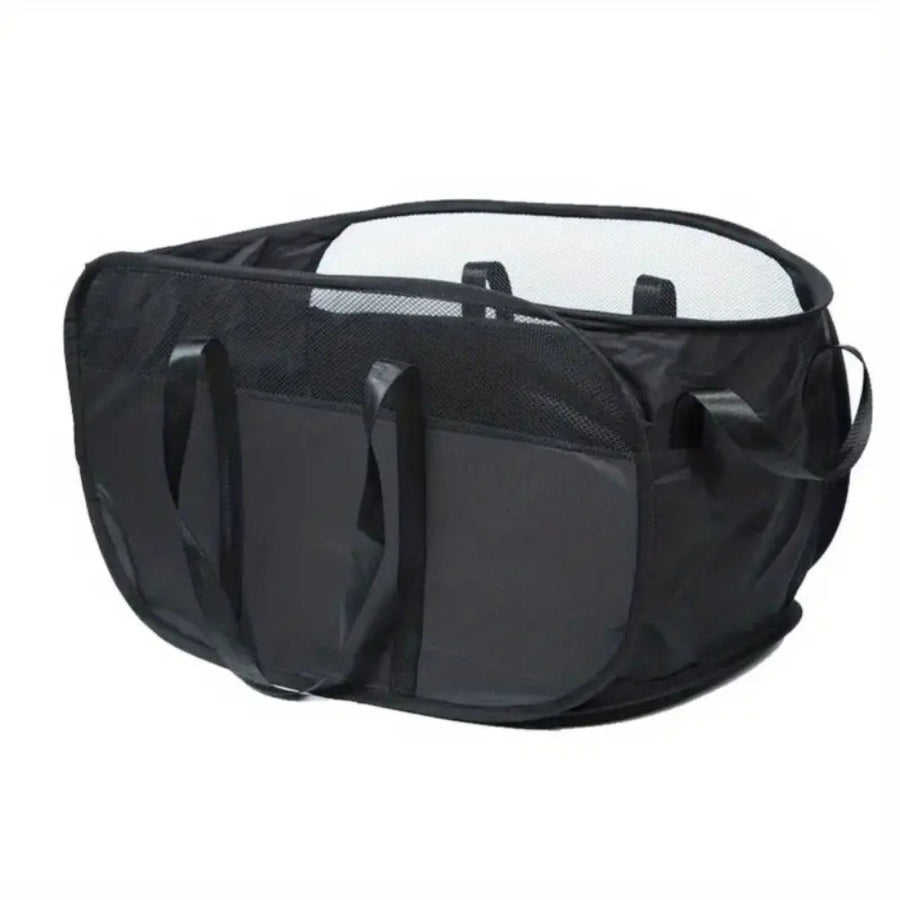 Foldable Laundry Basket with Reinforced Handles for Smart Organization-Home Decor > Decorative Accessories-casanuva-Black-casanuva