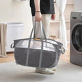 Foldable Laundry Basket with Reinforced Handles for Smart Organization-Home Decor > Decorative Accessories-casanuva-Gray-casanuva