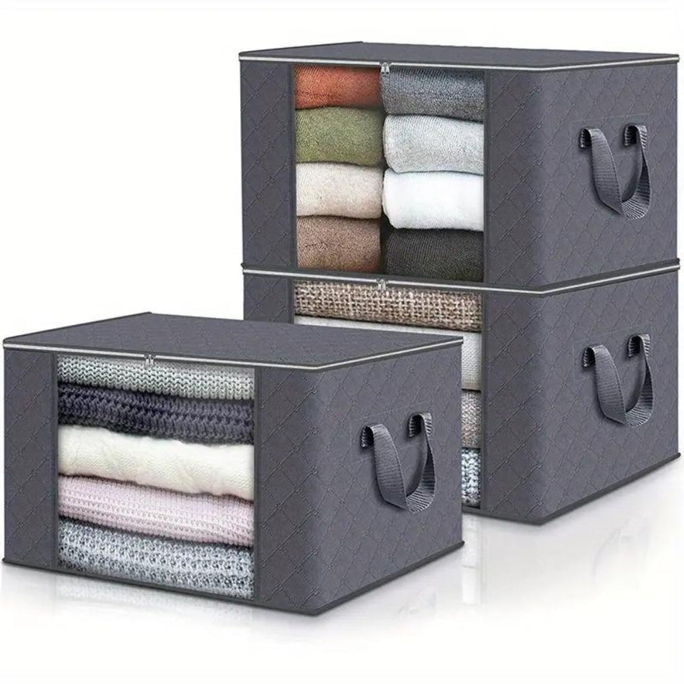 Foldable Storage Bag Stylish Fabric Organizer for Home Organization-Home Decor > Decorative Accessories-casanuva-1 piece-60 × 40 × 35 cm-casanuva
