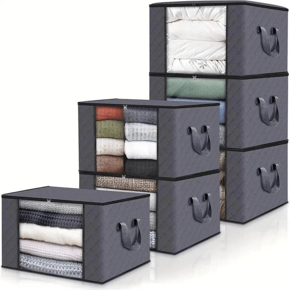 Foldable Storage Bag Stylish Fabric Organizer for Home Organization-Home Decor > Decorative Accessories-casanuva-3 pieces-60 × 40 × 35 cm-casanuva
