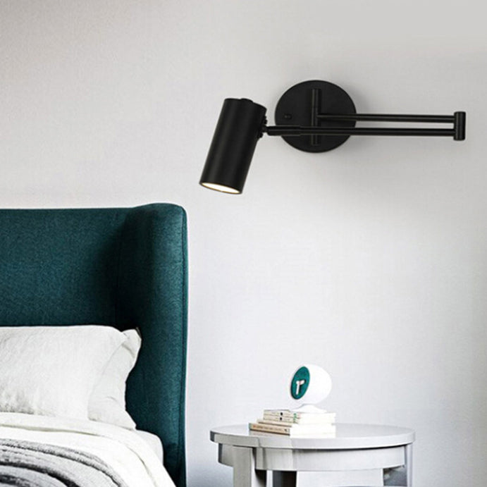 Folding Telescopic Long Pole Wall Sconce Lamp 1-Light Nordic Minimalist-Lighting > Wall Lights-casanuva-Black-220V-240V-casanuva