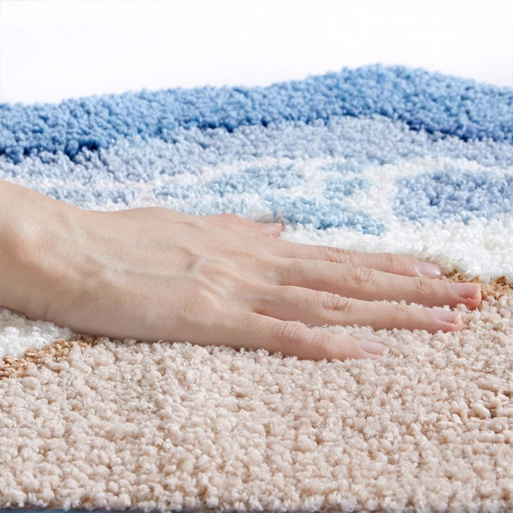 Footprint Pattern Bath Mat-Bedding & Bath > Bath Mats-casanuva-casanuva
