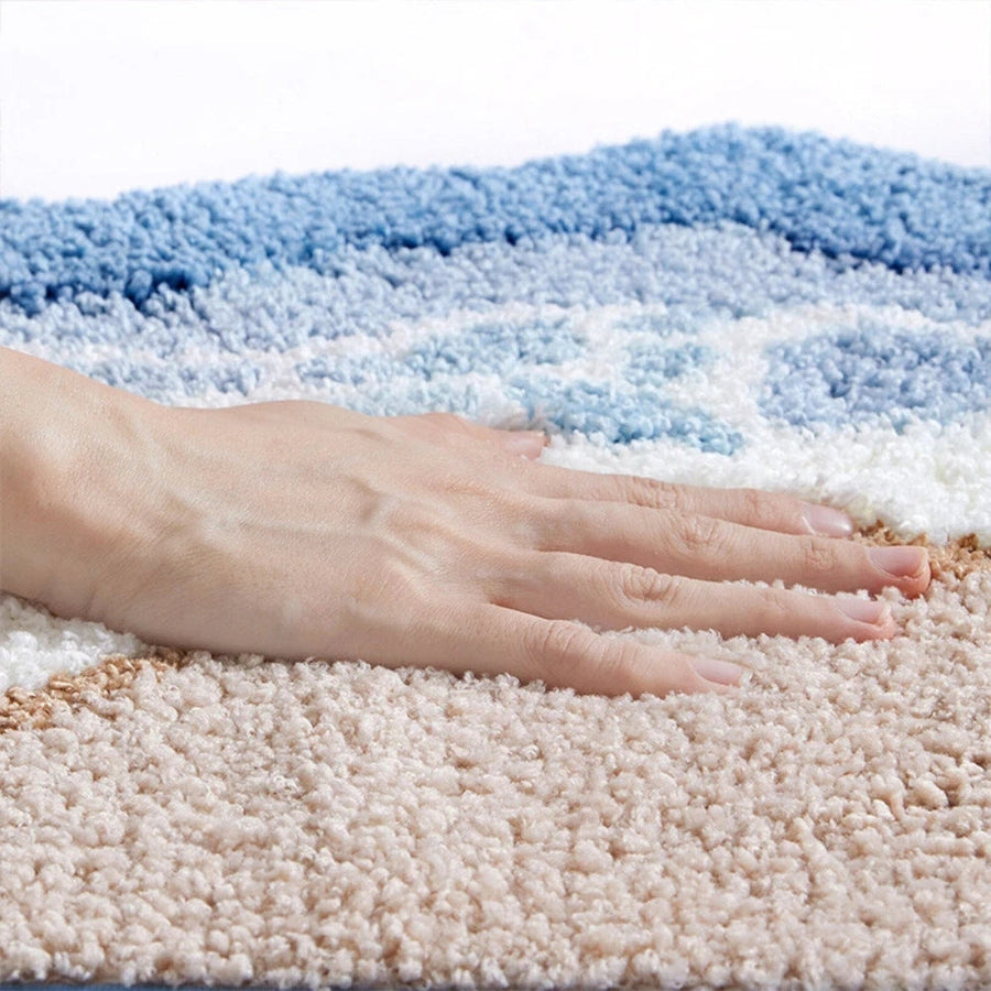 Footprint Pattern Bath Mat-Bedding & Bath > Bath Mats-casanuva-casanuva