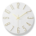 Frameless Wooden Wall Clock Scandinavian Minimalist Design-Home Decor > Clocks-casanuva-White/Gold-casanuva