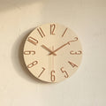 Frameless Wooden Wall Clock Scandinavian Minimalist Design-Home Decor > Clocks-casanuva-casanuva