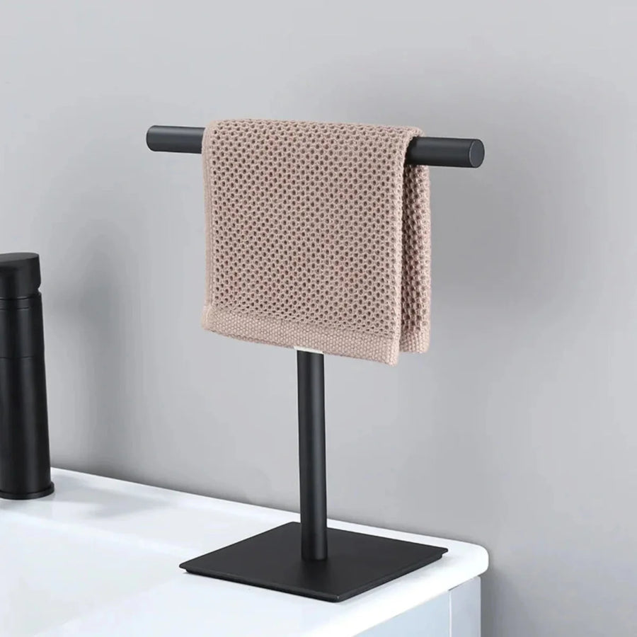 Freestanding Metal Towel Rack for Bathroom Storage-Bedding & Bath > Bathroom Accessories-casanuva-Black-casanuva