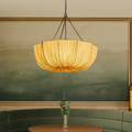 French Petal Semicircular Fabric Lampshade Iron Chandelier 3/5 Light-Lighting > Chandeliers & Pendant Lights-casanuva-15.75"/40cm - 3-100V-120V-casanuva