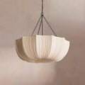 French Petal Semicircular Fabric Lampshade Iron Chandelier 3/5 Light-Lighting > Chandeliers & Pendant Lights-casanuva-31.5"/80cm - 5-100V-120V-casanuva