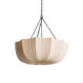 French Petal Semicircular Fabric Lampshade Iron Chandelier 3/5 Light-Lighting > Chandeliers & Pendant Lights-casanuva-casanuva