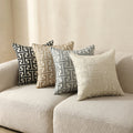 Geometric Jacquard Cushion Cover-Covers & Textiles > Cushion Covers-casanuva-casanuva