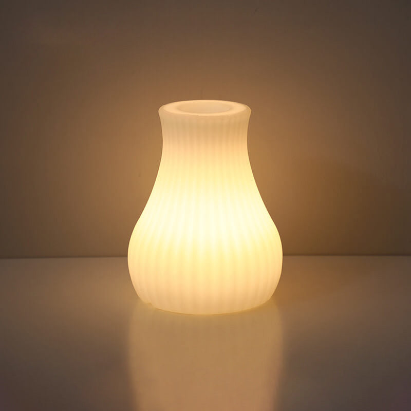 Geometric LED Battery Operated Remote Night Light Table Lamp-Lighting > Ambient Lighting-casanuva-Striped Vase-casanuva