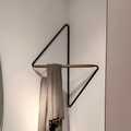 Geometric Metal Wall Coat Rack with Wooden Bar-Home Decor > Decorative Accessories-casanuva-40x50cm-casanuva