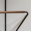 Geometric Metal Wall Coat Rack with Wooden Bar-Home Decor > Decorative Accessories-casanuva-casanuva