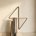 Geometric Metal Wall Coat Rack with Wooden Bar-Home Decor > Decorative Accessories-casanuva-casanuva