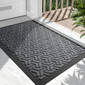 Geometric Pattern Entryway Door Mat-Rugs & Mats > Door Mats-casanuva-Gray-17"x29"-casanuva